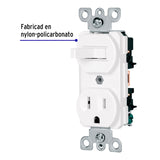 INTERRUPTOR DE PALANCA CON CONTACTO, STANDARD, BLANCO