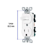 INTERRUPTOR DE PALANCA CON CONTACTO, STANDARD, BLANCO