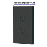 CONTACTO DÚPLEX, 2 POLOS + TIERRA, LÍNEA ESPAÑOLA, NEGRO