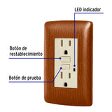 CONTACTO DZPLEX FALLA A TIERRA GFCI, MADERA, LMNEA ITALIANA
