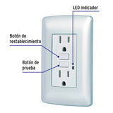 CONTACTO DZPLEX FALLA A TIERRA GFCI, PLATA, LMNEA ITALIANA