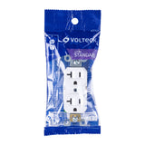 CONTACTO DZPLEX, 2 POLOS 3 HILOS, 20 A, STANDARD, BLANCO