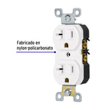 CONTACTO DZPLEX, 2 POLOS 3 HILOS, 20 A, STANDARD, BLANCO