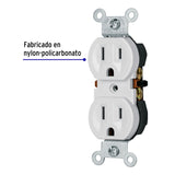 CONTACTO DZPLEX, 2 POLOS 3 HILOS, STANDARD, GRANEL, BLANCO