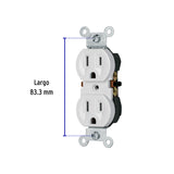CONTACTO DZPLEX, 2 POLOS 3 HILOS, STANDARD, GRANEL, BLANCO