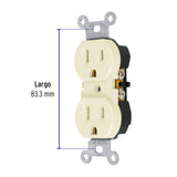 CONTACTO DZPLEX, 2 POLOS 3 HILOS, STANDARD, GRANEL, MARFIL