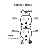 CONTACTO DZPLEX, 2 POLOS 3 HILOS, STANDARD, GRANEL, MARFIL