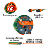 COMBO MANGUERA MAN-15X1/2RE Y PORTAMANGUERA GAN-MA, TRUPER