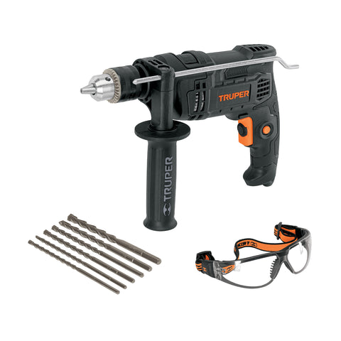COMBO ROTOMARTILLO 650W CON BROCAS Y LENTES DE SEGURIDAD