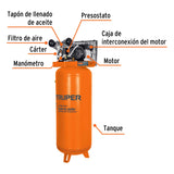 COMPRESOR VERTICAL 240 L, 4 HP (POTENCIA MAXIMA ), 220 V