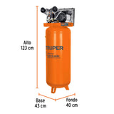 COMPRESOR VERTICAL 240 L, 4 HP (POTENCIA MAXIMA ), 220 V