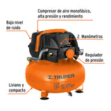 COMPRESOR DE AIRE LIBRE DE ACEITE, 24L, 2 2/3HP,(POTENCIA  MAX) TRUPER