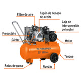 COMPRESOR DE BANDA 4HP 60LTS LUBRICADO