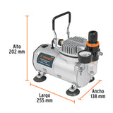 COMPRESOR PARA AERÓGRAFO, 110 V, 60 HZ