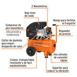 COMBO DE COMPRESOR DE 25L CON MANGUERA Y PISTOLA