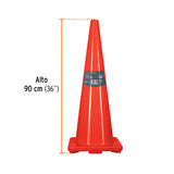 CONO DE PRECAUCISN DE 90 CM DE PVC, TRUPER