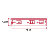 BOLSA CON 2 CORREDERAS EXTENSISN 45 CM P/CAJSN, ANCHO 4.5 CM