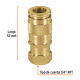 COPLE UNIVERSAL D/BRONCE TIPO'M' 1/4 NPT