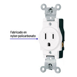 CONTACTO SENCILLO, 2 POLOS 3 HILOS, STANDARD, BLANCO