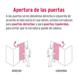 CERRADURA SOBREPONER INSTALA-FACIL IZQUIERDA HERMEX
