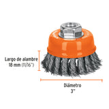 CARDA DE COPA TRENZADA 3', M14