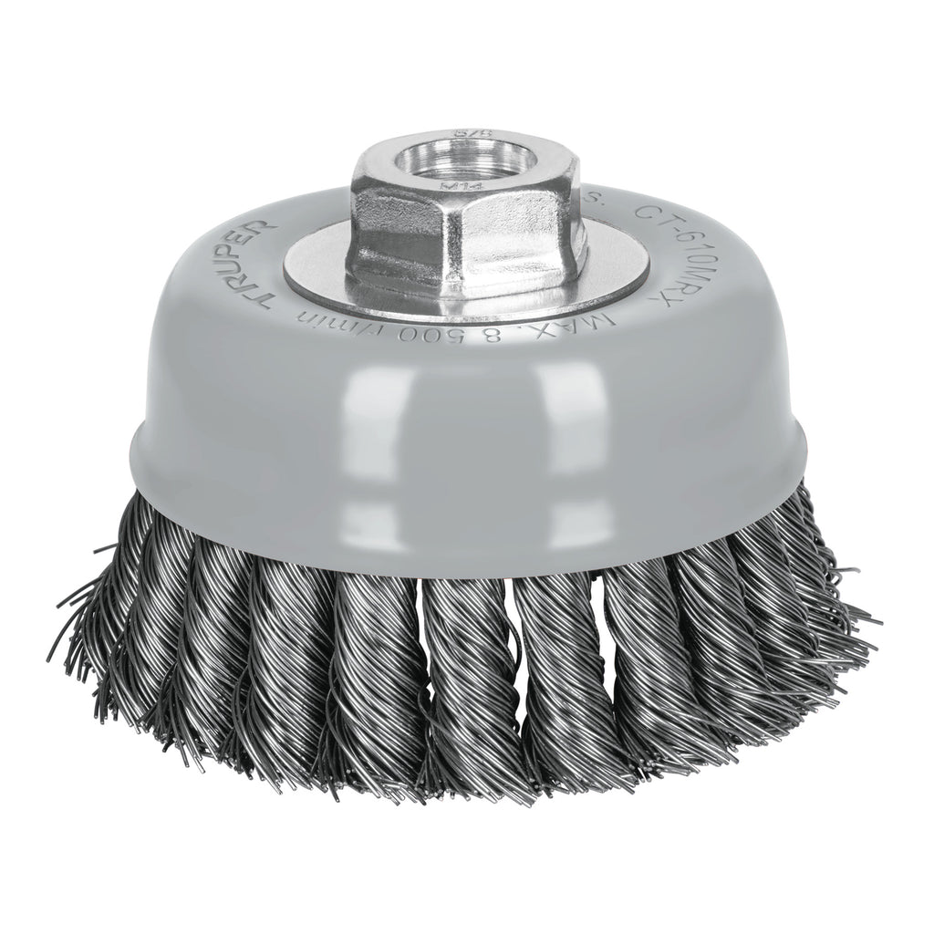 CARDA COPA 4' ALAMBRE TRENZADO GRUESO, MULTI-ROSCA, TRUPER
