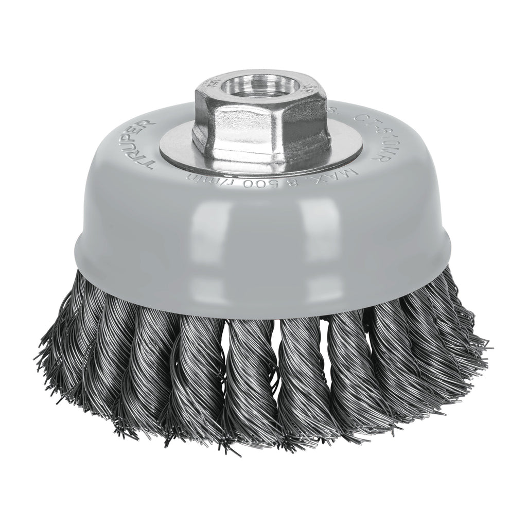 CARDA COPA 4' ALAMBRE TRENZADO FINO, MULTI-ROSCA, TRUPER