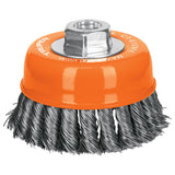 CARDA COPA,ALAMBRE TRENZADO GRUESO,4XM14', MM PARA ESMERIL