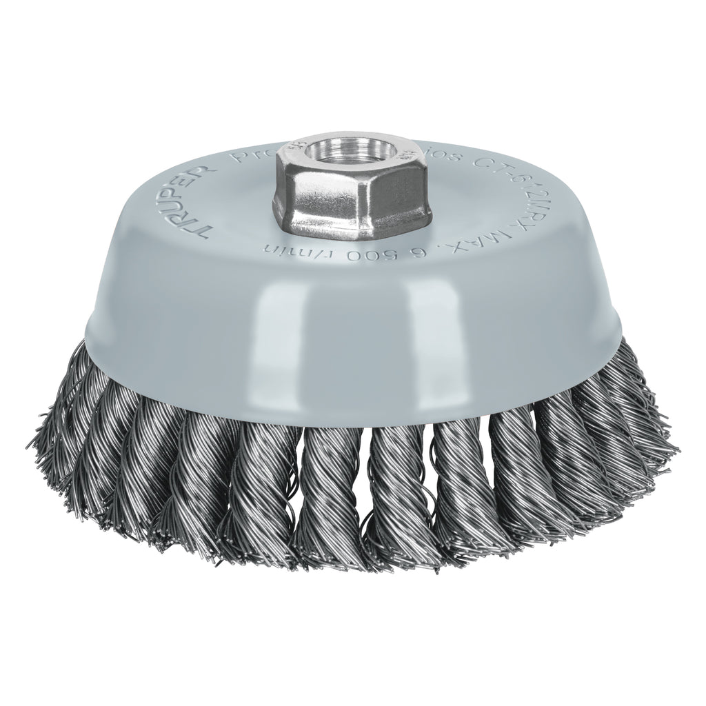 CARDA COPA 5' ALAMBRE TRENZADO GRUESO, MULTI-ROSCA, TRUPER