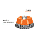 COPA TRENZ P/ESMERILAD 5' ENT 14MM GRUES