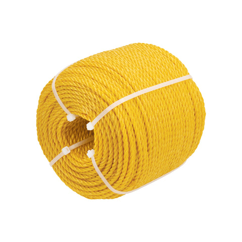 CUERDA TORCIDA DE POLIPROPILENO AMARILLA 4MM, POR KILO
