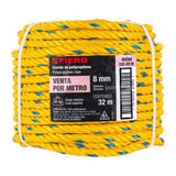 CUERDA AMARILLA DE 8 MM EN ROLLO DE 32 M FIERO