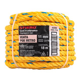 CUERDA AMARILLA DE 11 MM EN ROLLO DE 18M FIERO