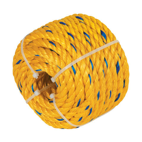 CUERDA TORCIDA DE POLIPROPILENO AMARILLA 13MM, POR KILO