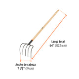 CULTIVADOR JARDINERO FORJADO MANGO 54'