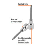DADO PUNTA LARGA BRISTOL M5, CUADRO 1/2', TRUPER