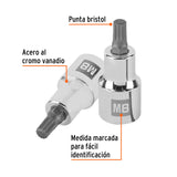 DADO PUNTA CORTA BRISTOL M8, CUADRO 1/2, TRUPER