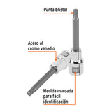 DADO PUNTA LARGA BRISTOL M8, CUADRO 1/2', TRUPER