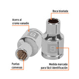 DADO CUADRO 1/2' ESTRIADO METRICO 9MM