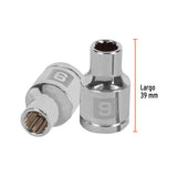 DADO CUADRO 1/2' ESTRIADO METRICO 9MM