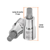 DADO PUNTA CORTA BRISTOL M10 CUADRO 1/2, TRUPER