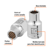DADO CUADRO 1/2' ESTRIADO METRICO 10MM