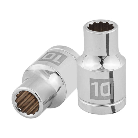 DADO CUADRO 1/2' ESTRIADO METRICO 10MM