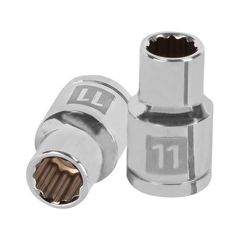 DADO CUADRO 1/2' ESTRIADO METRICO 11MM