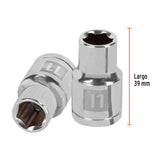 DADO CUADRO 1/2' HEXAGONAL 11MM