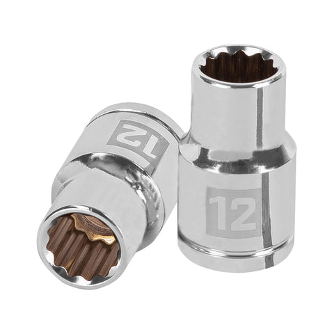 DADO CUADRO 1/2' ESTRIADO METRICO 12MM