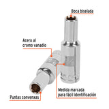 DADO LARGO CUADRO 1/2' HEX STD 3/8'