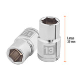 DADO CUADRO 1/2' HEXAGONAL 13MM