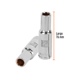 DADO LARGO DE 7/16' 12 PUNTAS, CUADRO 1/2', TRUPER