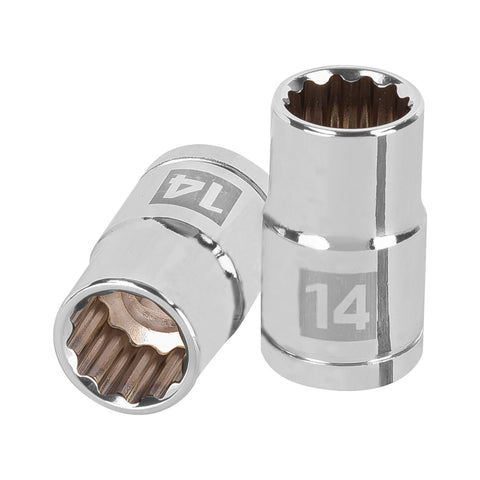 DADO CUADRO 1/2' ESTRIADO METRICO 14MM